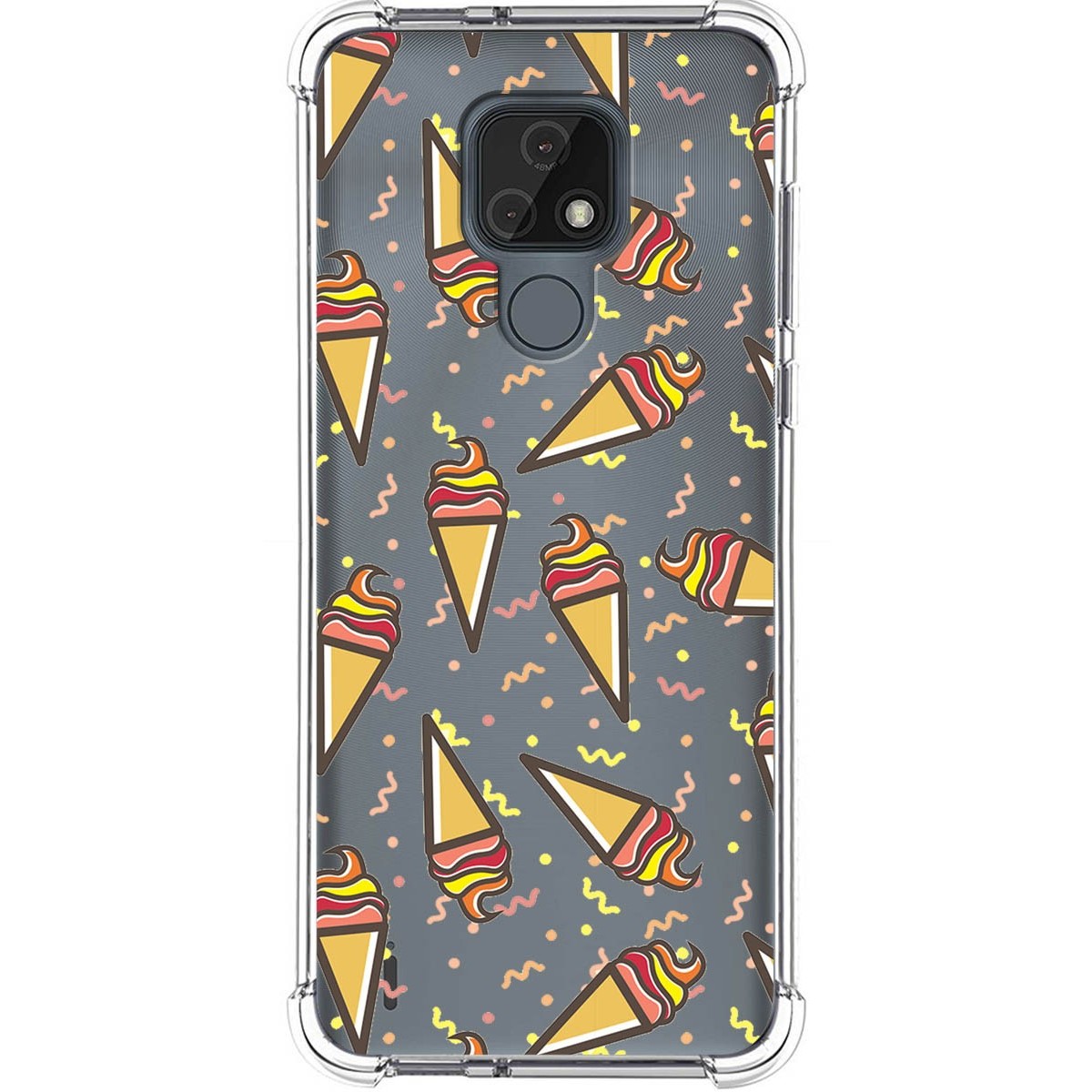 Funda Silicona Antigolpes para Motorola Moto E7 diseño Helados Dibujos