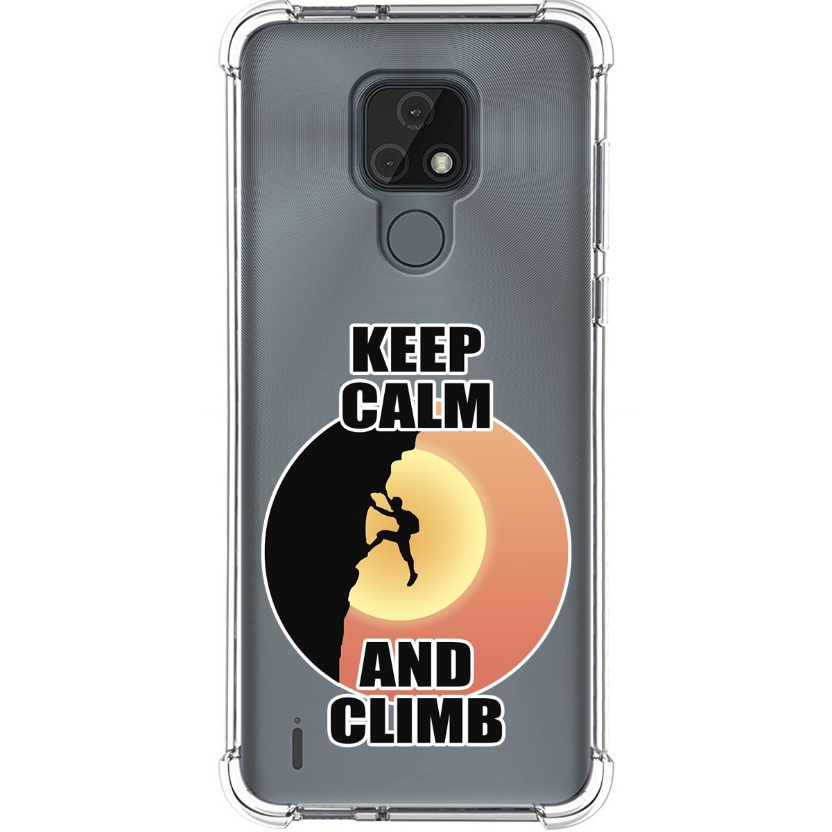 Funda Silicona Antigolpes para Motorola Moto E7 diseño Hombre Escalada Dibujos