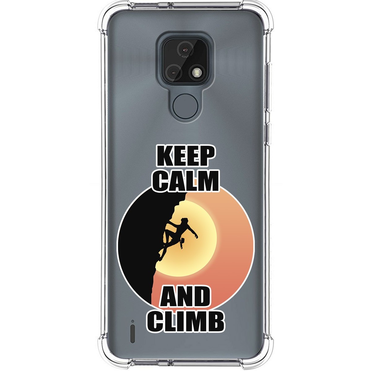 Funda Silicona Antigolpes para Motorola Moto E7 diseño Mujer Escalada Dibujos