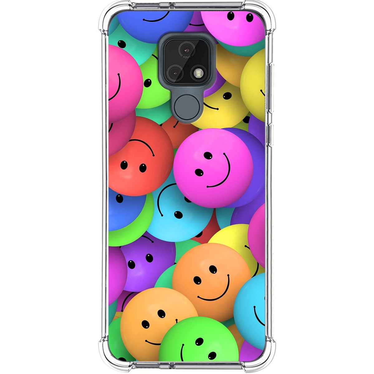 Funda Silicona Antigolpes para Motorola Moto E7 diseño Smile Dibujos