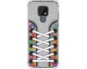 Funda Silicona Antigolpes para Motorola Moto E7 diseño Zapatillas 04 Dibujos