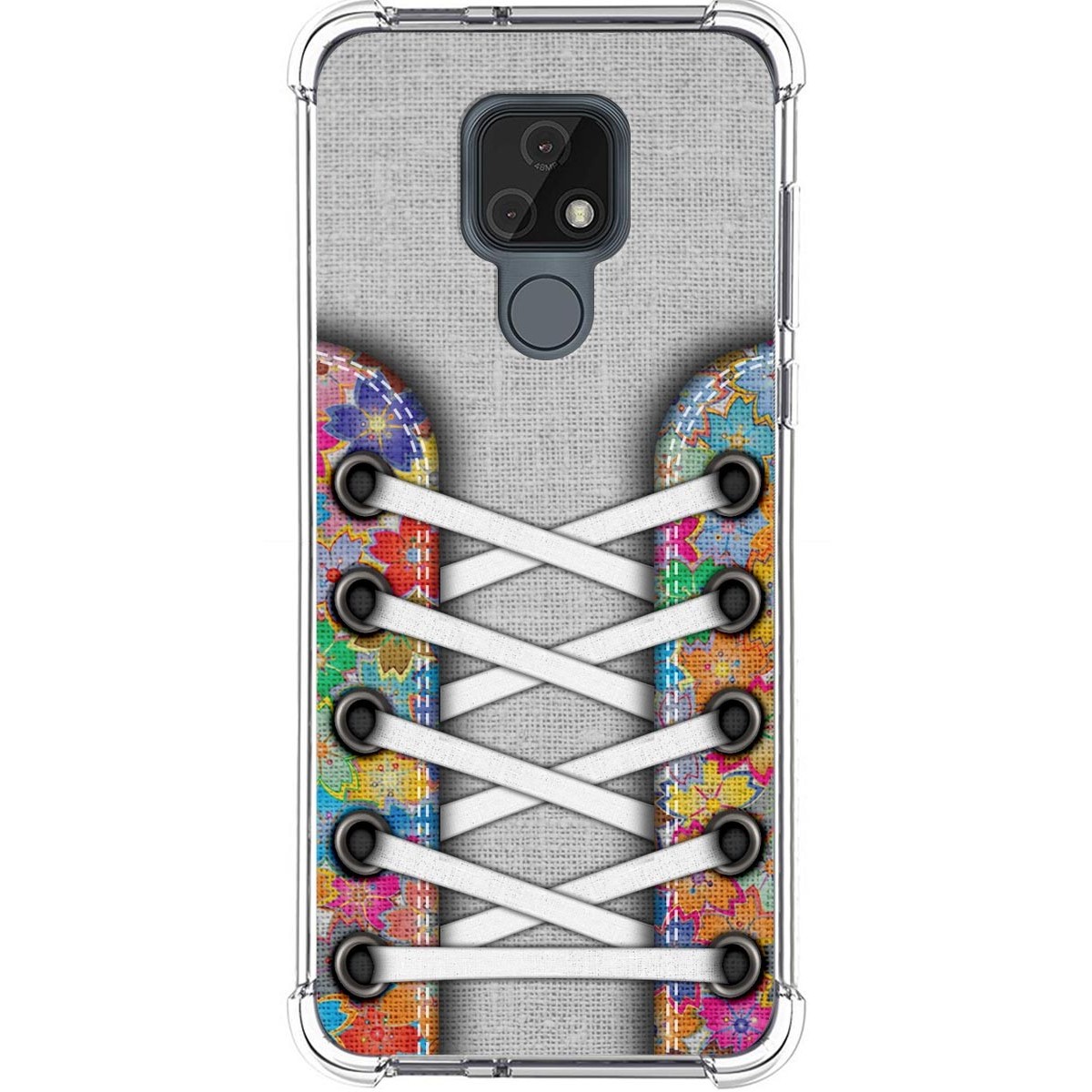 Funda Silicona Antigolpes para Motorola Moto E7 diseño Zapatillas 04 Dibujos
