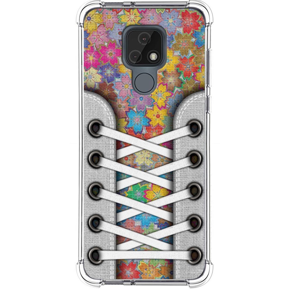 Funda Silicona Antigolpes para Motorola Moto E7 diseño Zapatillas 05 Dibujos