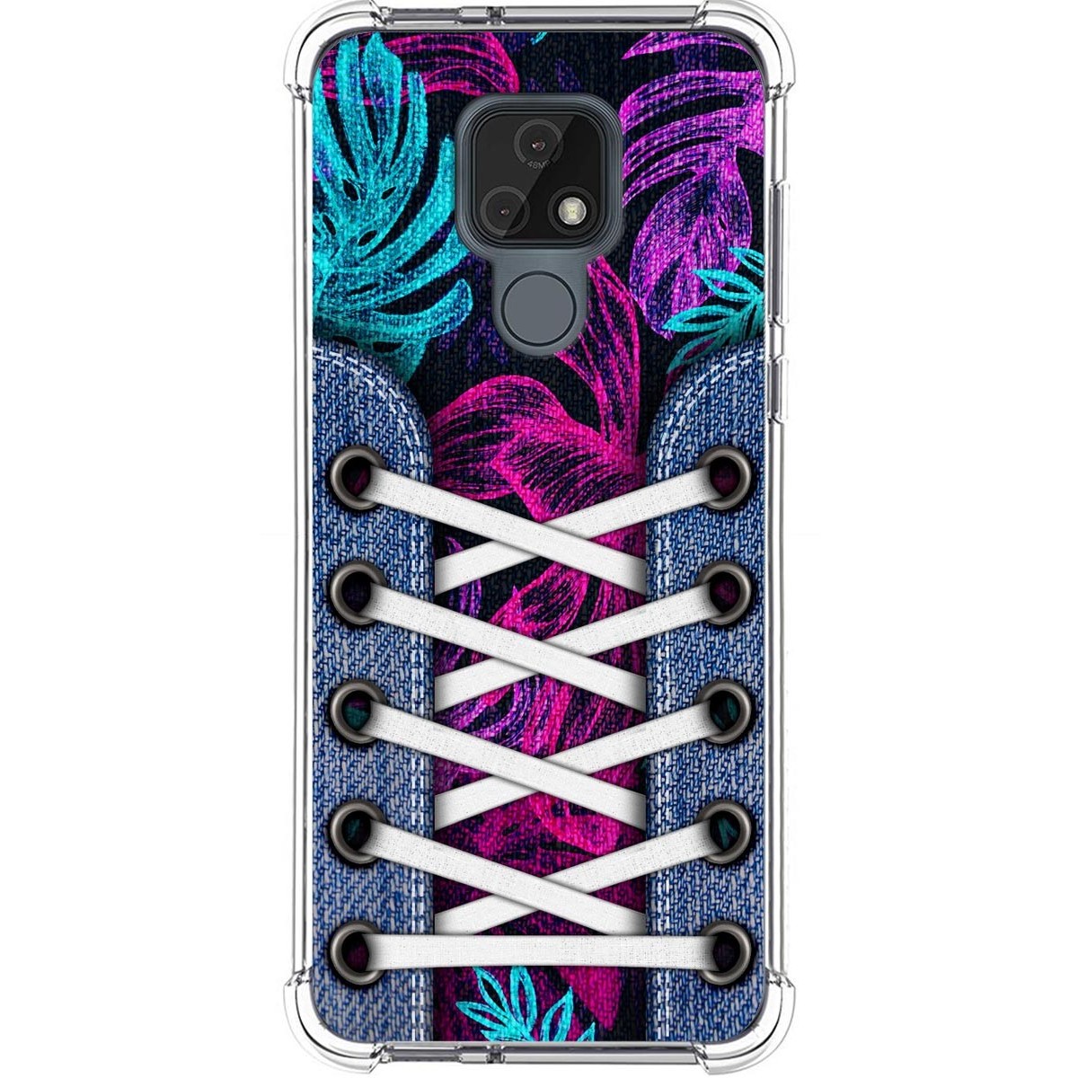 Funda Silicona Antigolpes para Motorola Moto E7 diseño Zapatillas 07 Dibujos