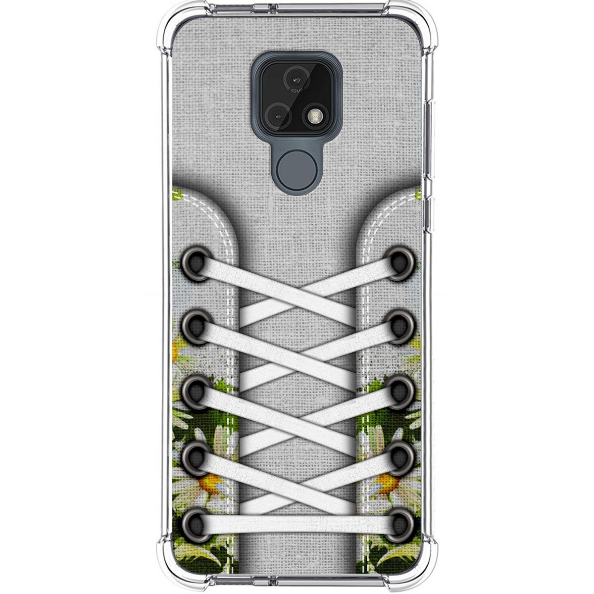 Funda Silicona Antigolpes para Motorola Moto E7 diseño Zapatillas 08 Dibujos