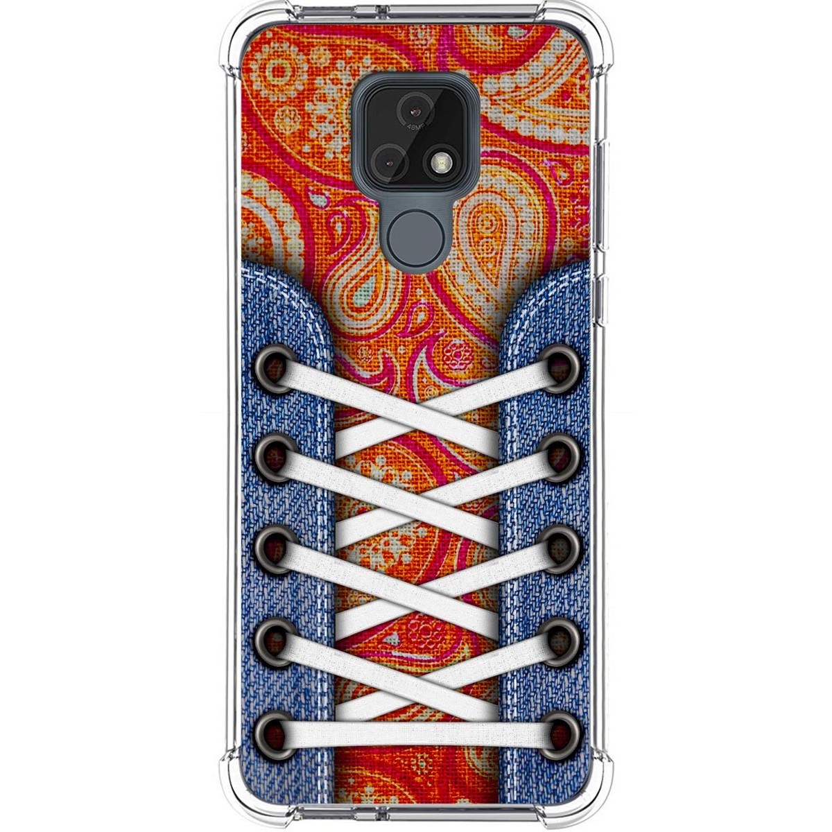 Funda Silicona Antigolpes para Motorola Moto E7 diseño Zapatillas 10 Dibujos