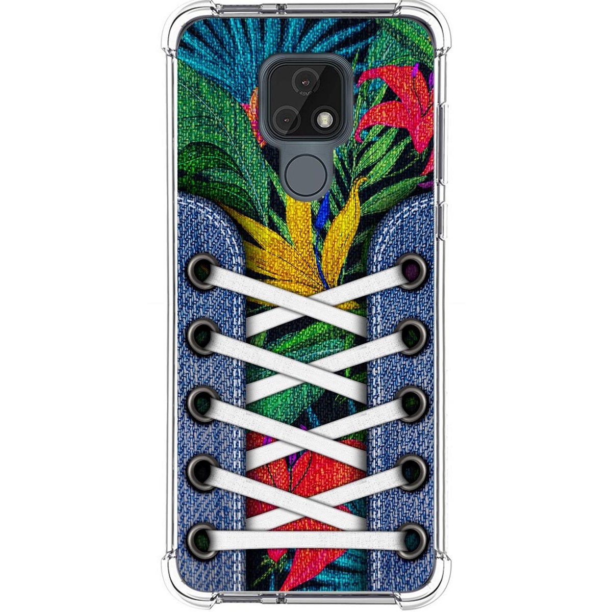 Funda Silicona Antigolpes para Motorola Moto E7 diseño Zapatillas 12 Dibujos