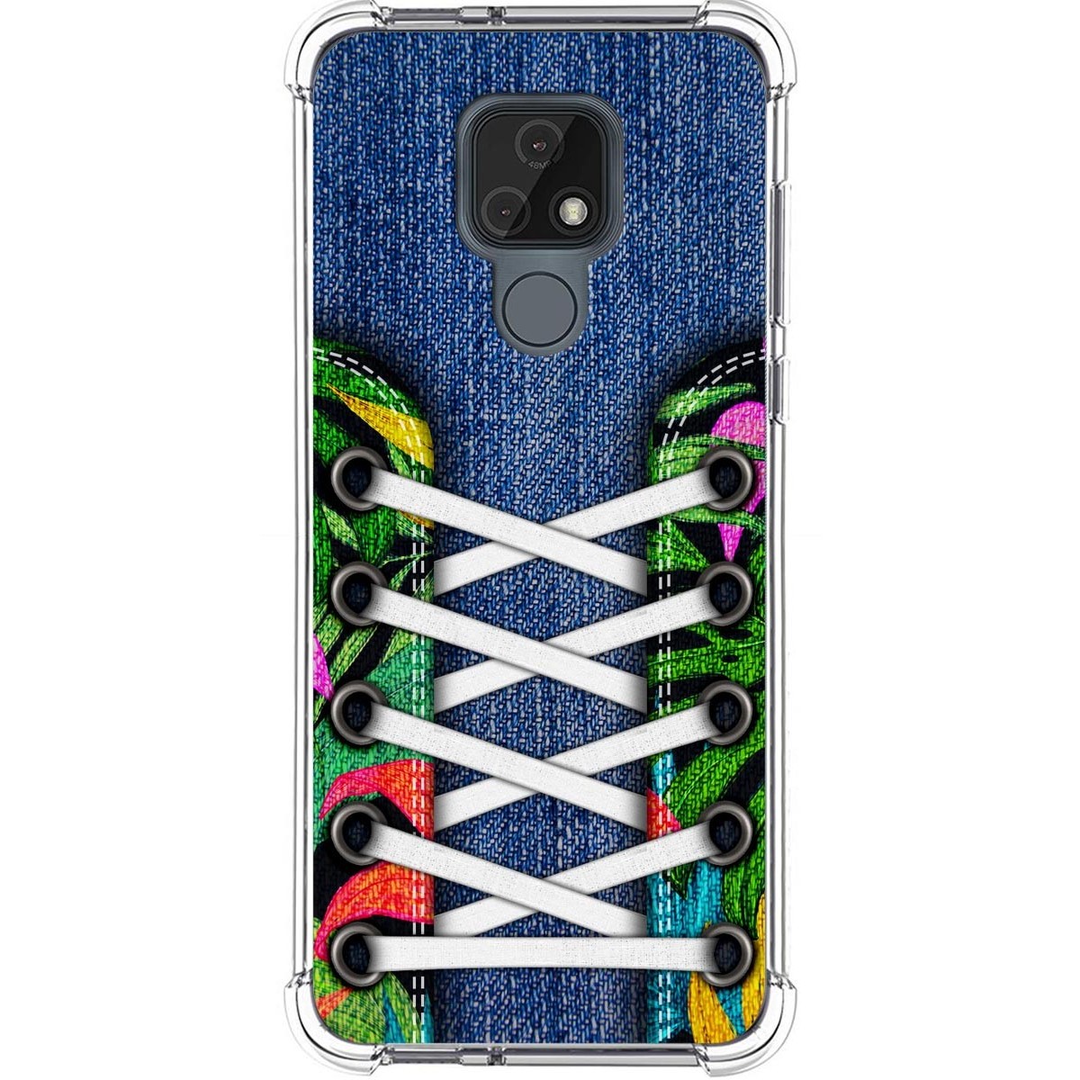 Funda Silicona Antigolpes para Motorola Moto E7 diseño Zapatillas 13 Dibujos