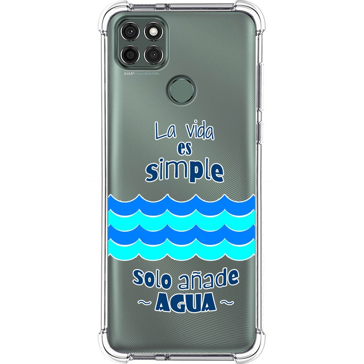 Funda Silicona Antigolpes para Motorola Moto G9 Power diseño Agua Dibujos