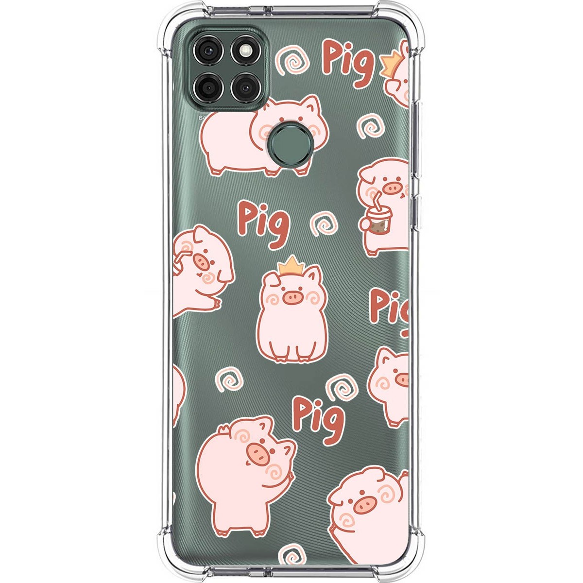 Funda Silicona Antigolpes para Motorola Moto G9 Power diseño Cerdos Dibujos