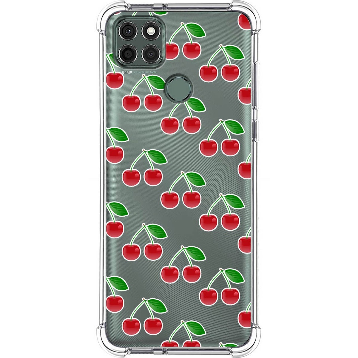Funda Silicona Antigolpes para Motorola Moto G9 Power diseño Cerezas Dibujos