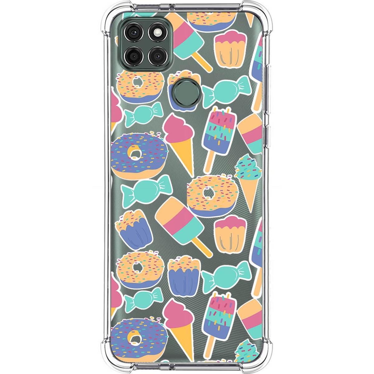 Funda Silicona Antigolpes para Motorola Moto G9 Power diseño Dulces 02 Dibujos