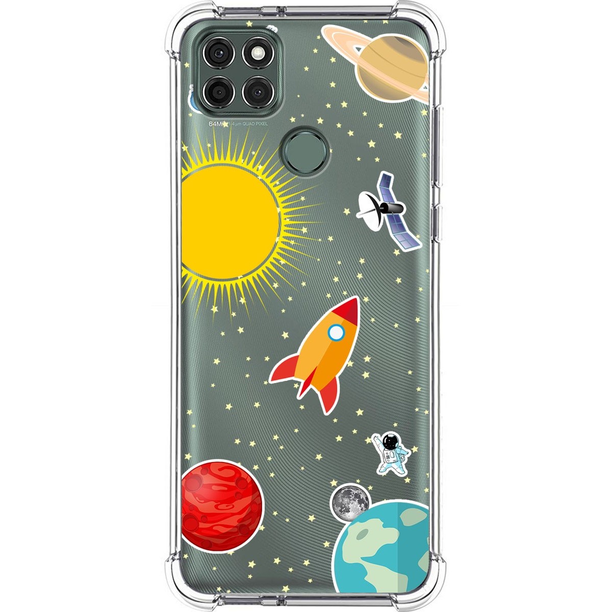 Funda Silicona Antigolpes para Motorola Moto G9 Power diseño Espacio Dibujos