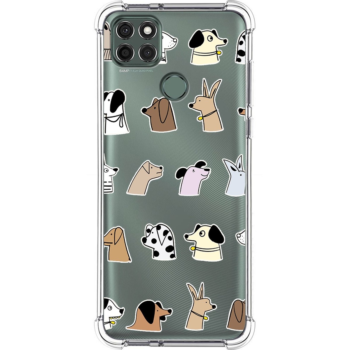 Funda Silicona Antigolpes para Motorola Moto G9 Power diseño Perros Dibujos