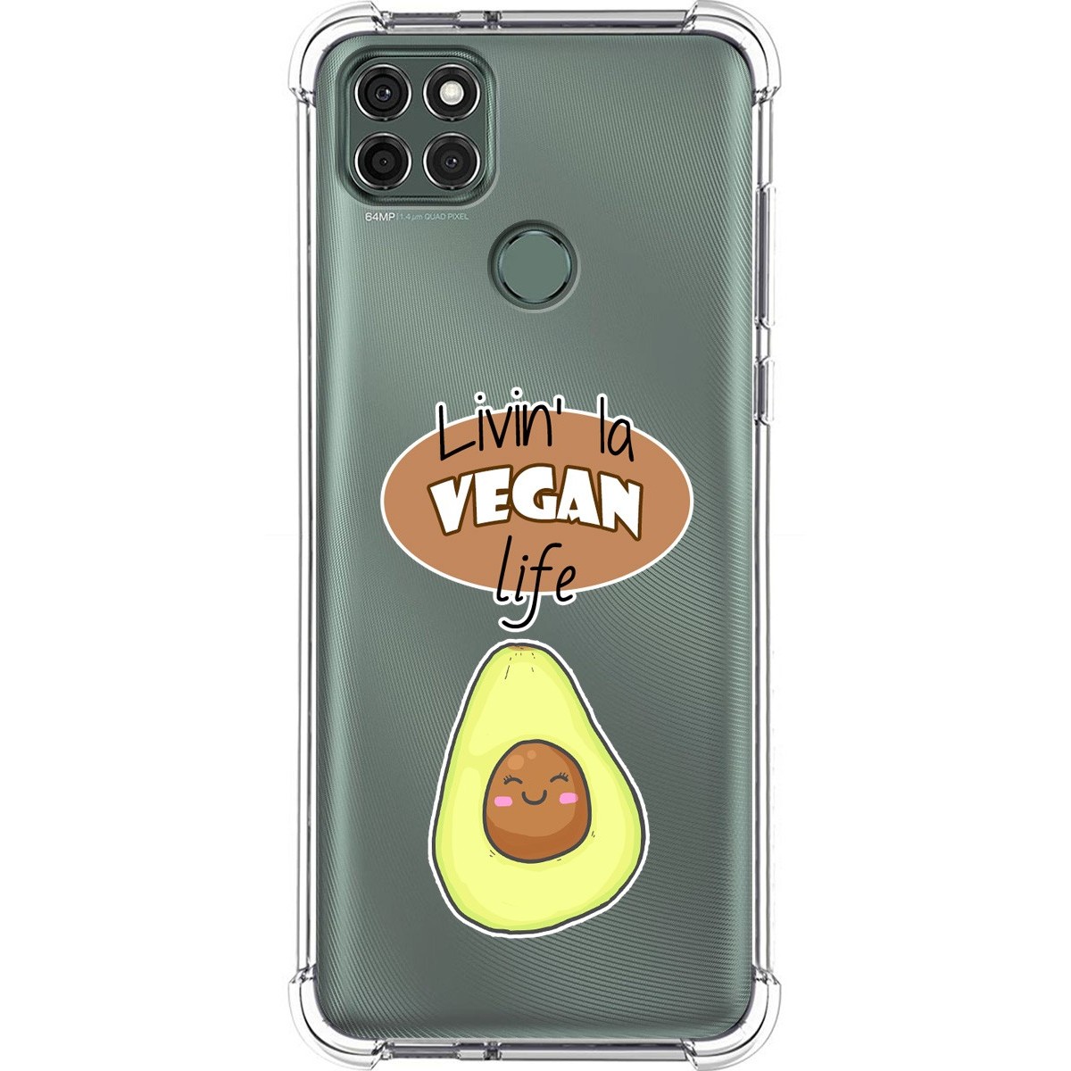 Funda Silicona Antigolpes para Motorola Moto G9 Power diseño Vegan Life Dibujos