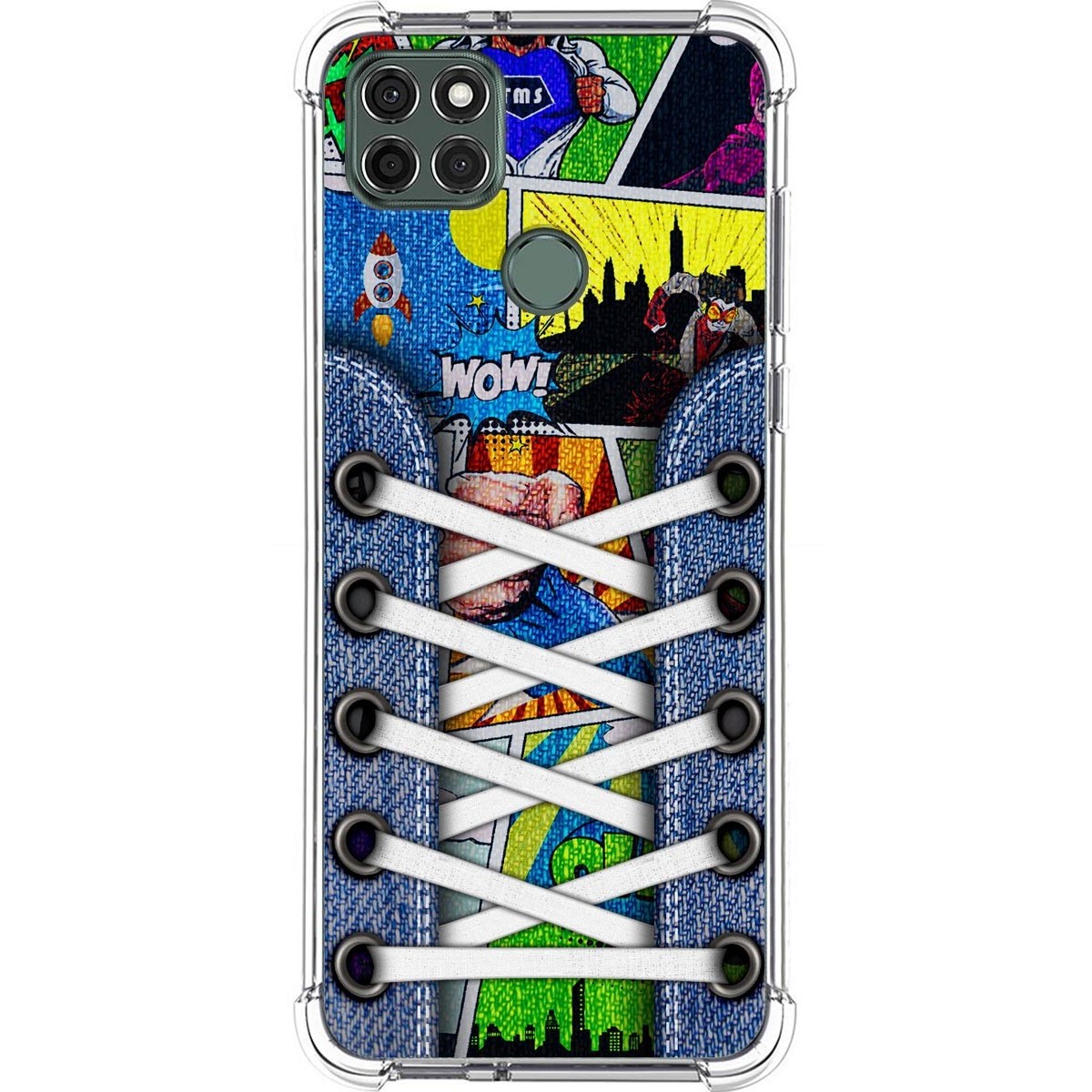 Funda Silicona Antigolpes para Motorola Moto G9 Power diseño Zapatillas 14 Dibujos