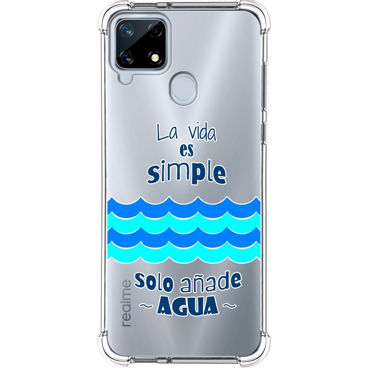 Funda Silicona Antigolpes para Realme 7i / Narzo 30A diseño Agua Dibujos