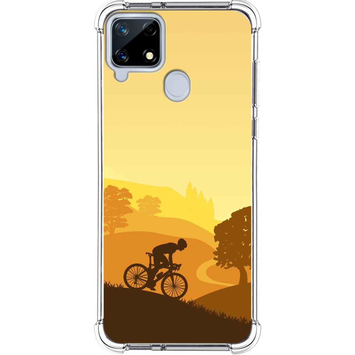 Funda Silicona Antigolpes para Realme 7i / Narzo 30A diseño Ciclista Dibujos