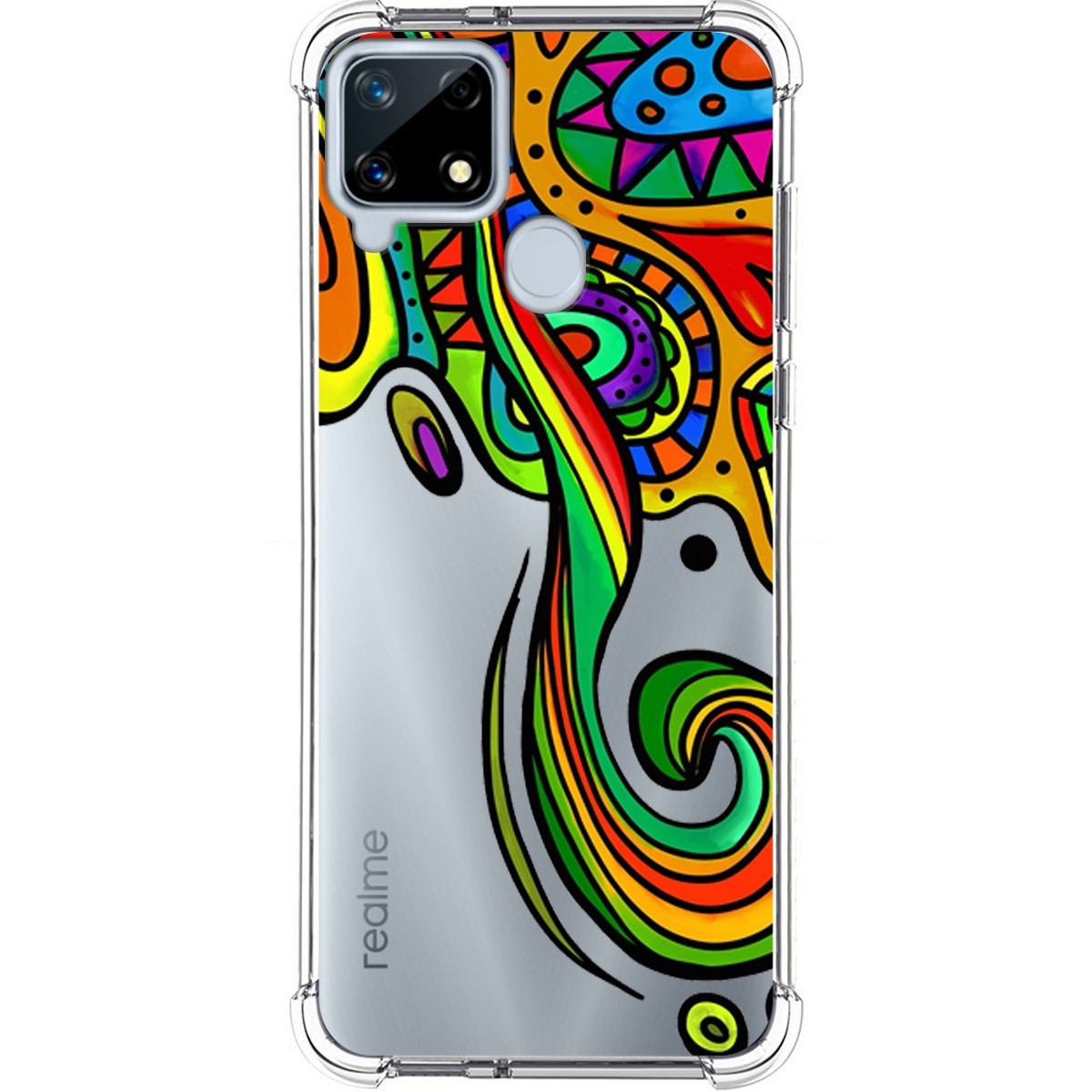 Funda Silicona Antigolpes para Realme 7i / Narzo 30A diseño Colores Dibujos
