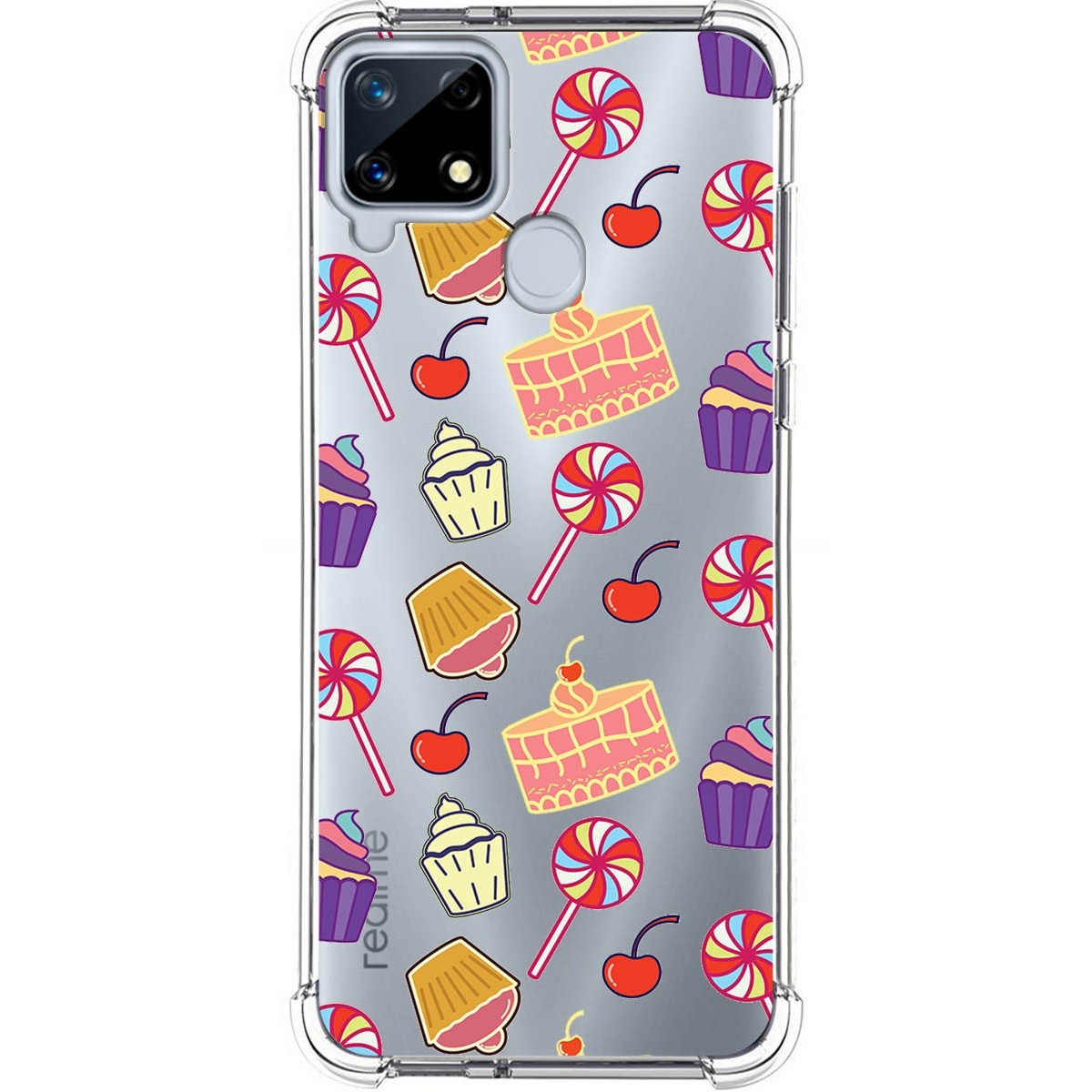 Funda Silicona Antigolpes para Realme 7i / Narzo 30A diseño Dulces 01 Dibujos