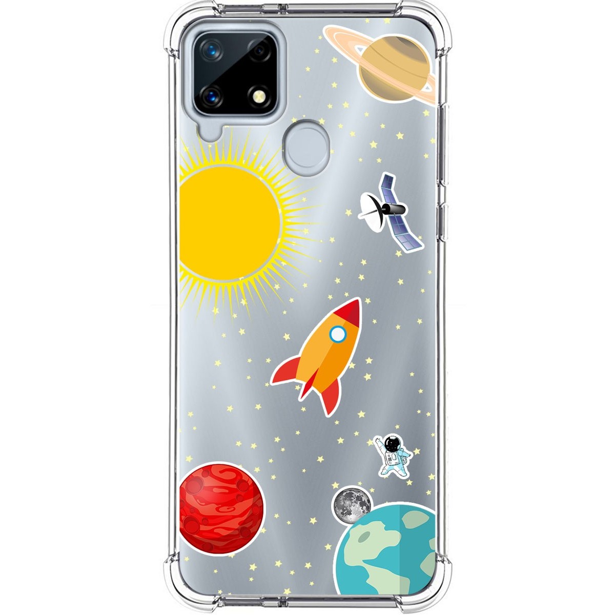 Funda Silicona Antigolpes para Realme 7i / Narzo 30A diseño Espacio Dibujos