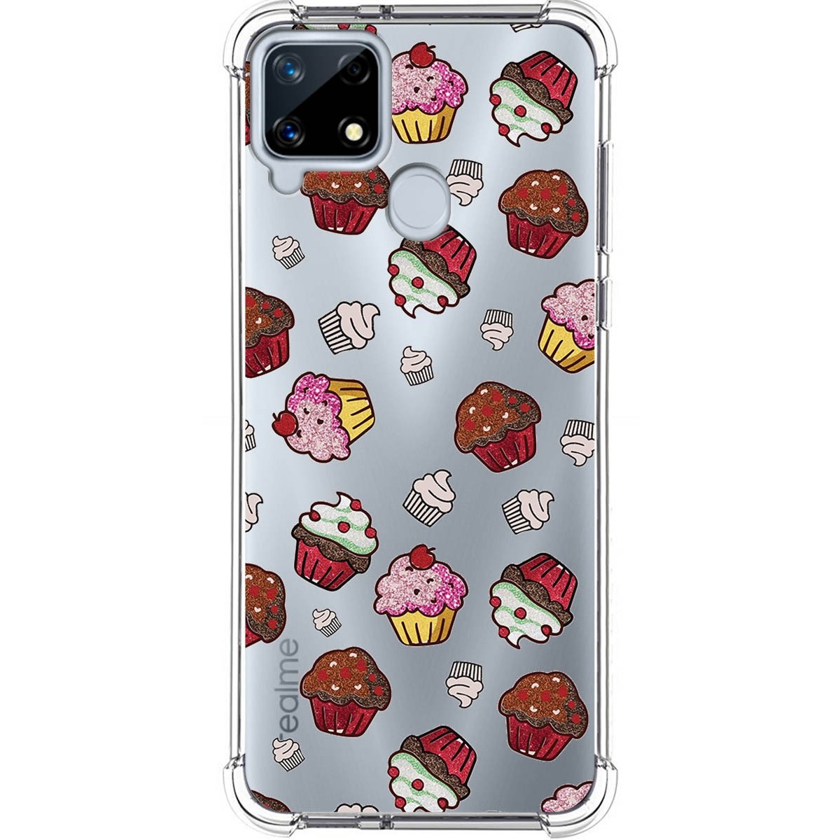Funda Silicona Antigolpes para Realme 7i / Narzo 30A diseño Muffins Dibujos