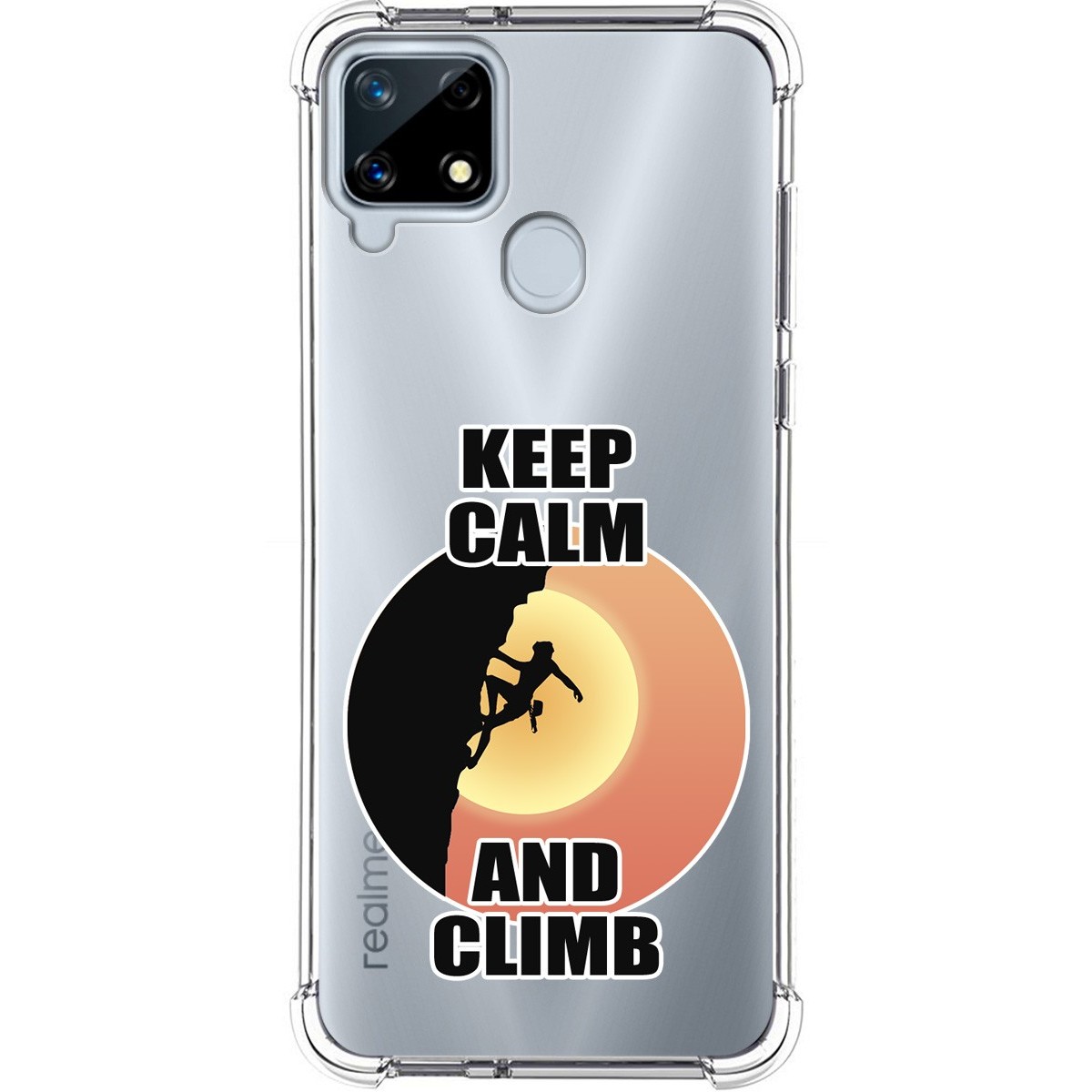 Funda Silicona Antigolpes para Realme 7i / Narzo 30A diseño Mujer Escalada Dibujos