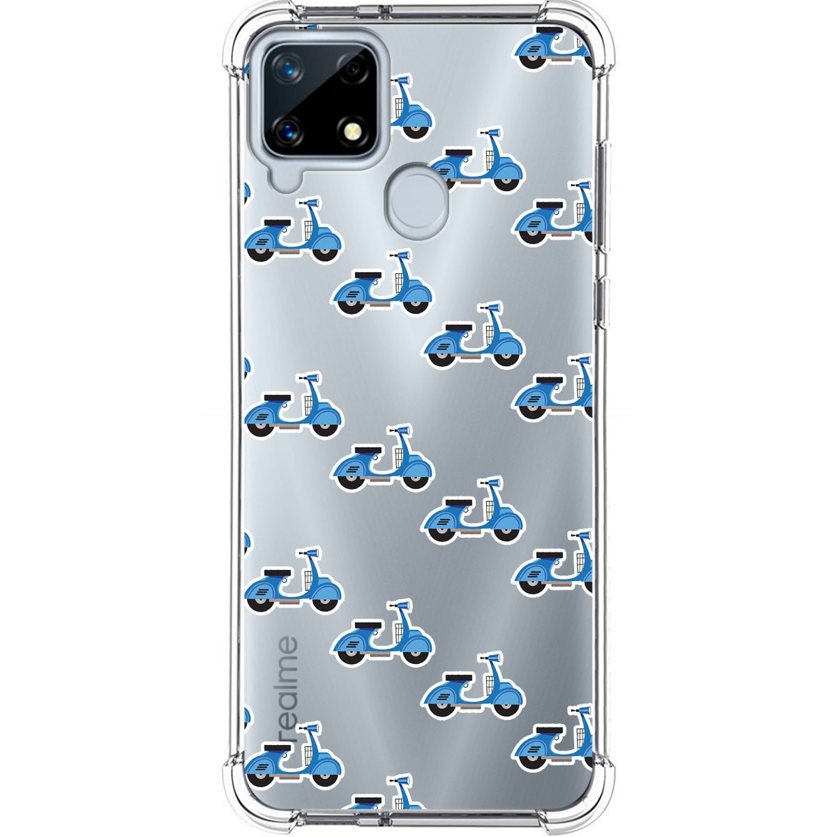 Funda Silicona Antigolpes para Realme 7i / Narzo 30A diseño Scooter Dibujos