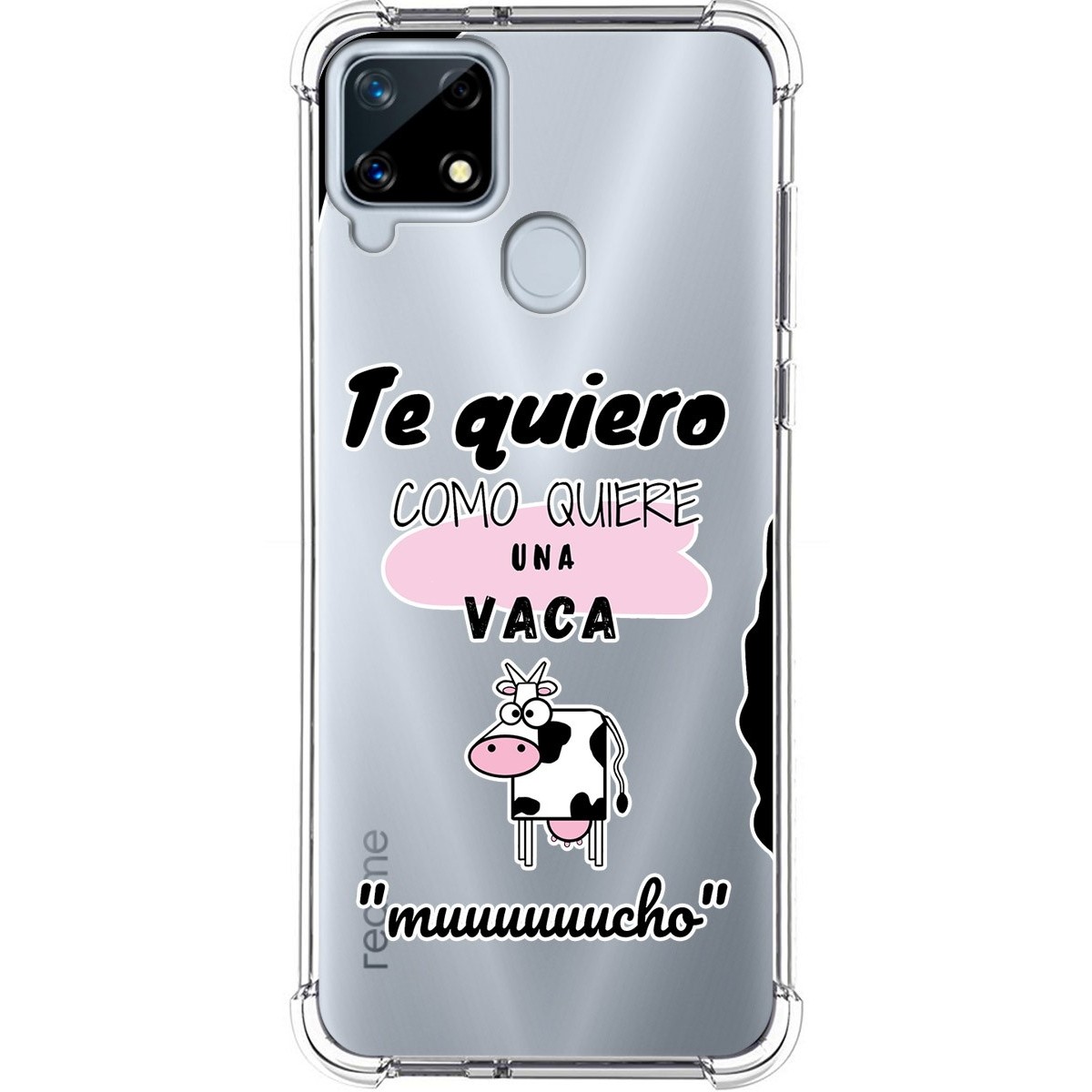 Funda Silicona Antigolpes para Realme 7i / Narzo 30A diseño Vaca Dibujos