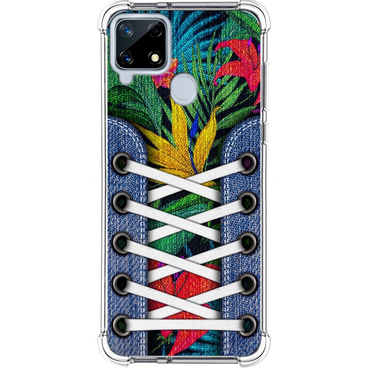 Funda Silicona Antigolpes para Realme 7i / Narzo 30A diseño Zapatillas 12 Dibujos