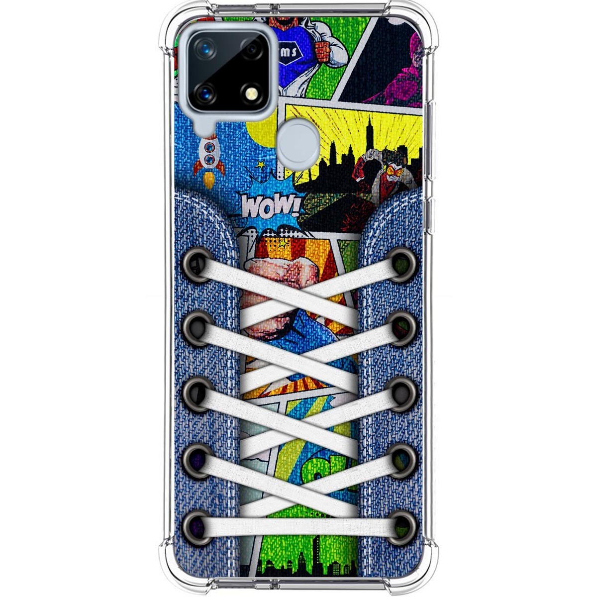 Funda Silicona Antigolpes para Realme 7i / Narzo 30A diseño Zapatillas 14 Dibujos
