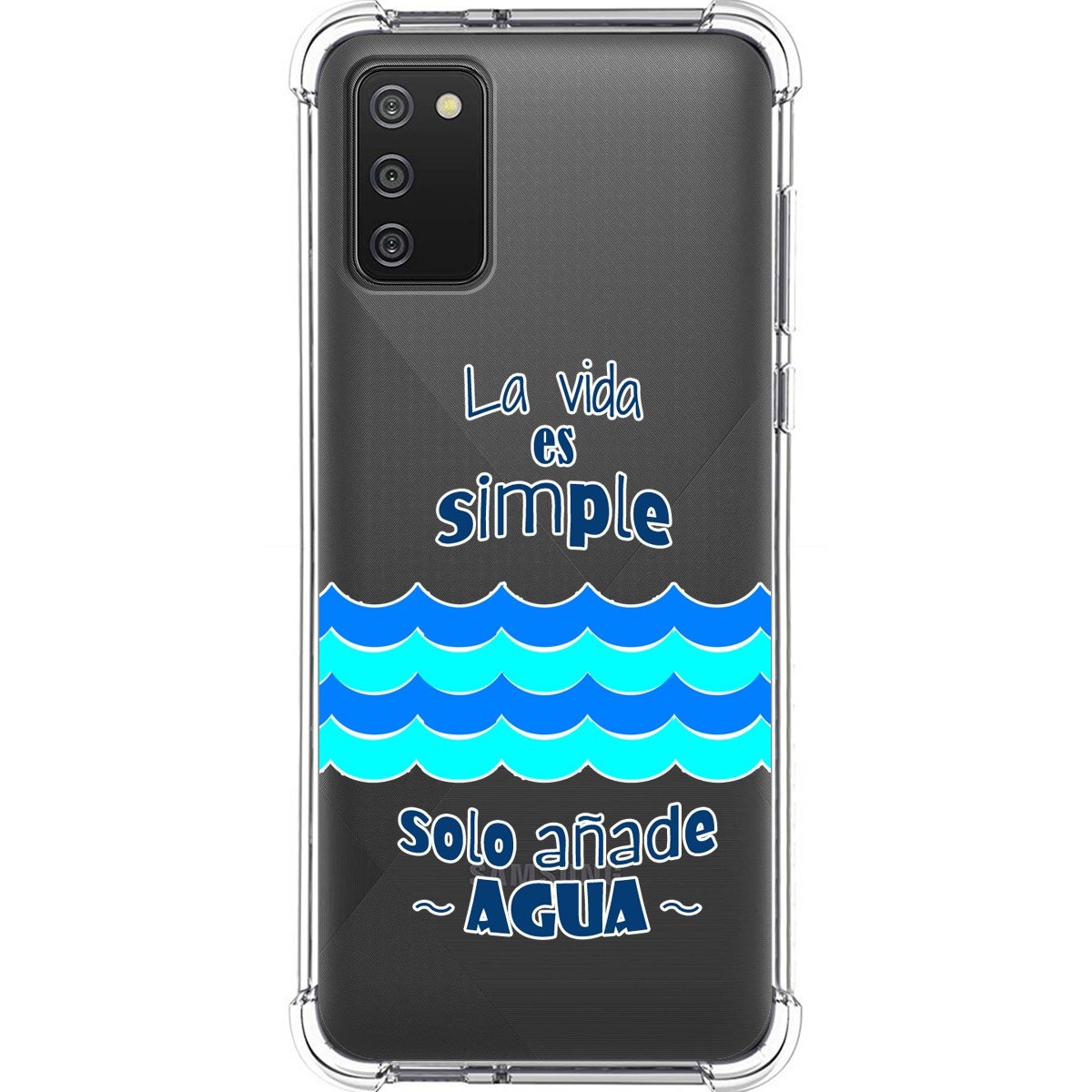 Funda Silicona Antigolpes para Samsung Galaxy A02s diseño Agua Dibujos