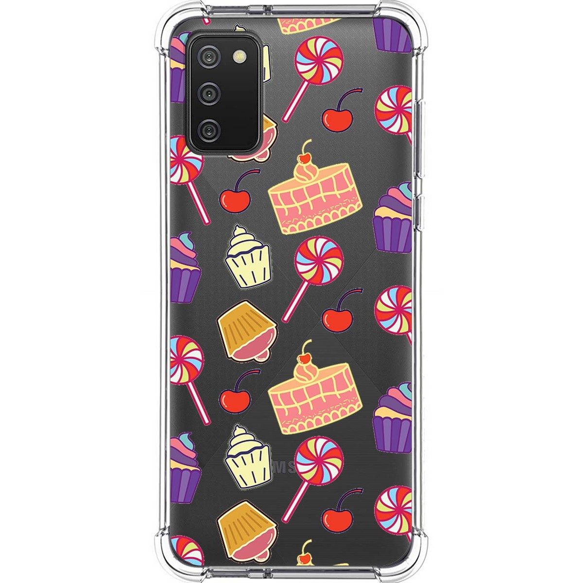 Funda Silicona Antigolpes para Samsung Galaxy A02s diseño Dulces 01 Dibujos
