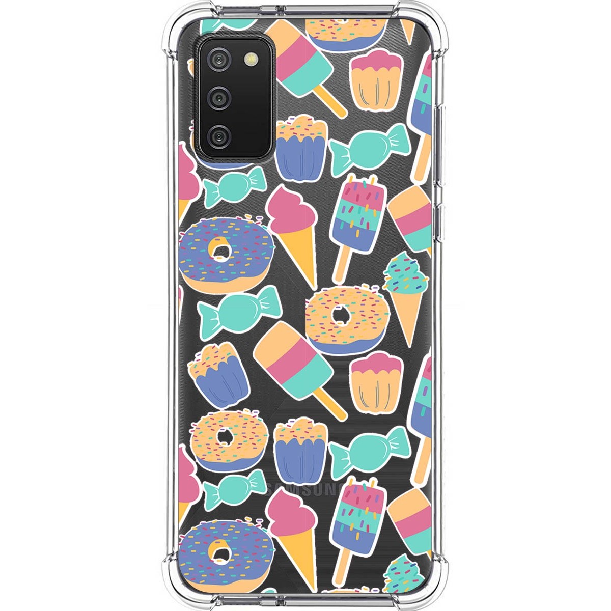 Funda Silicona Antigolpes para Samsung Galaxy A02s diseño Dulces 02 Dibujos