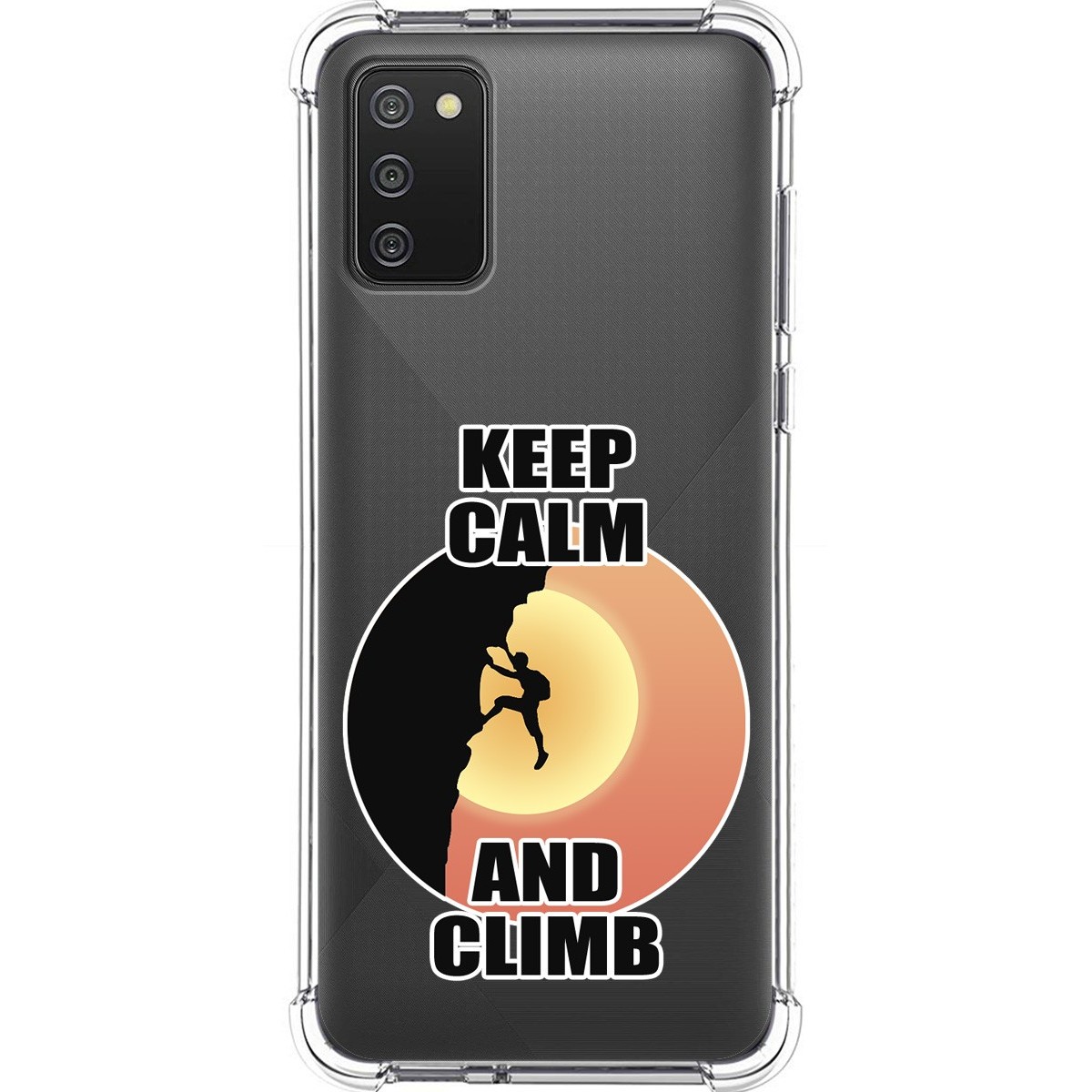 Funda Silicona Antigolpes para Samsung Galaxy A02s diseño Hombre Escalada Dibujos