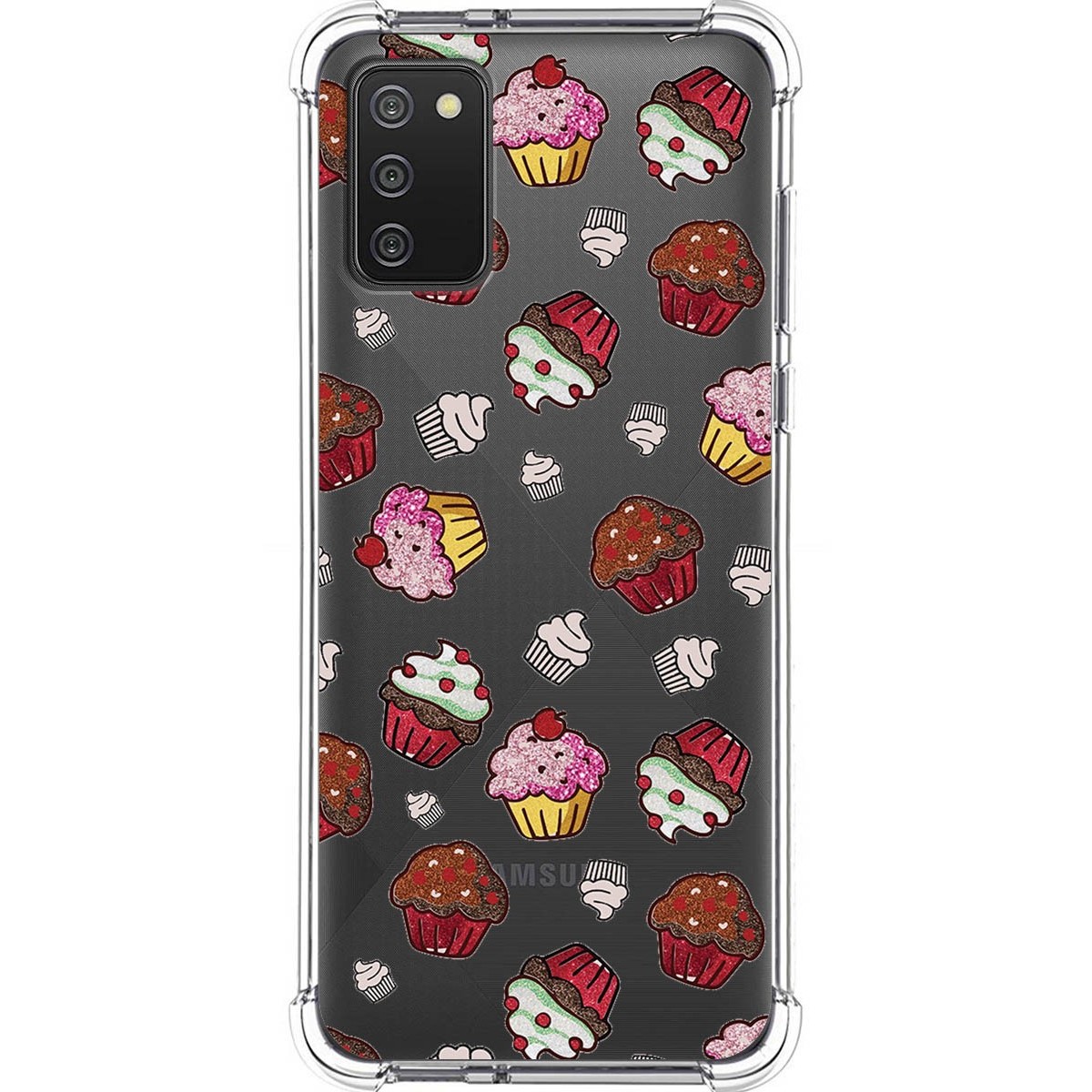 Funda Silicona Antigolpes para Samsung Galaxy A02s diseño Muffins Dibujos