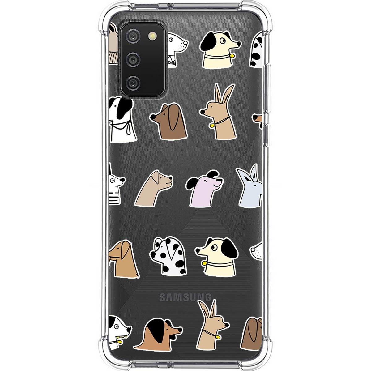 Funda Silicona Antigolpes para Samsung Galaxy A02s diseño Perros Dibujos