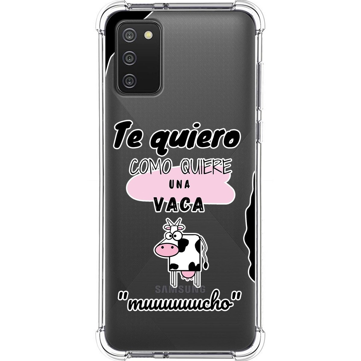 Funda Silicona Antigolpes para Samsung Galaxy A02s diseño Vaca Dibujos