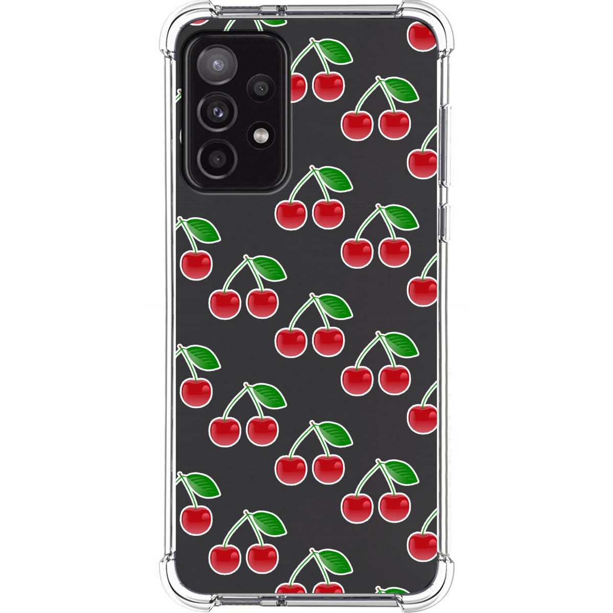Funda Silicona Antigolpes para Samsung Galaxy A52 / A52 5G / A52s 5G diseño Cerezas Dibujos