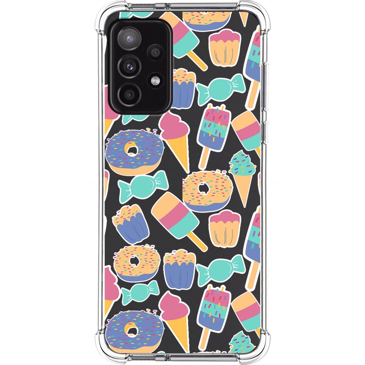 Funda Silicona Antigolpes para Samsung Galaxy A52 / A52 5G / A52s 5G diseño Dulces 02 Dibujos