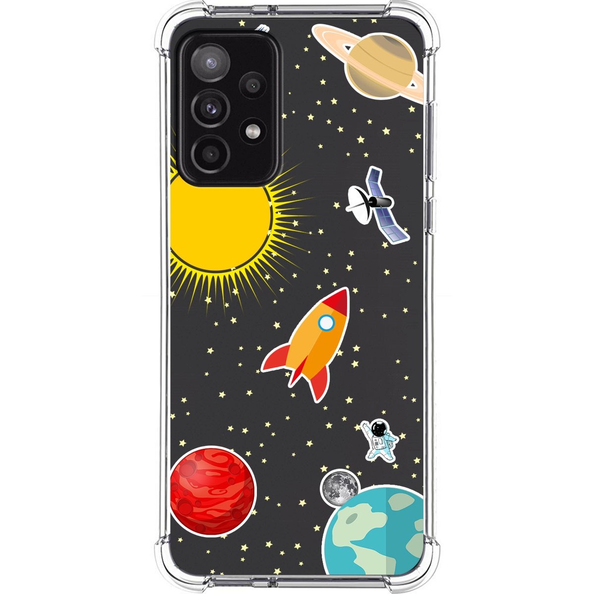Funda Silicona Antigolpes para Samsung Galaxy A52 / A52 5G / A52s 5G diseño Espacio Dibujos