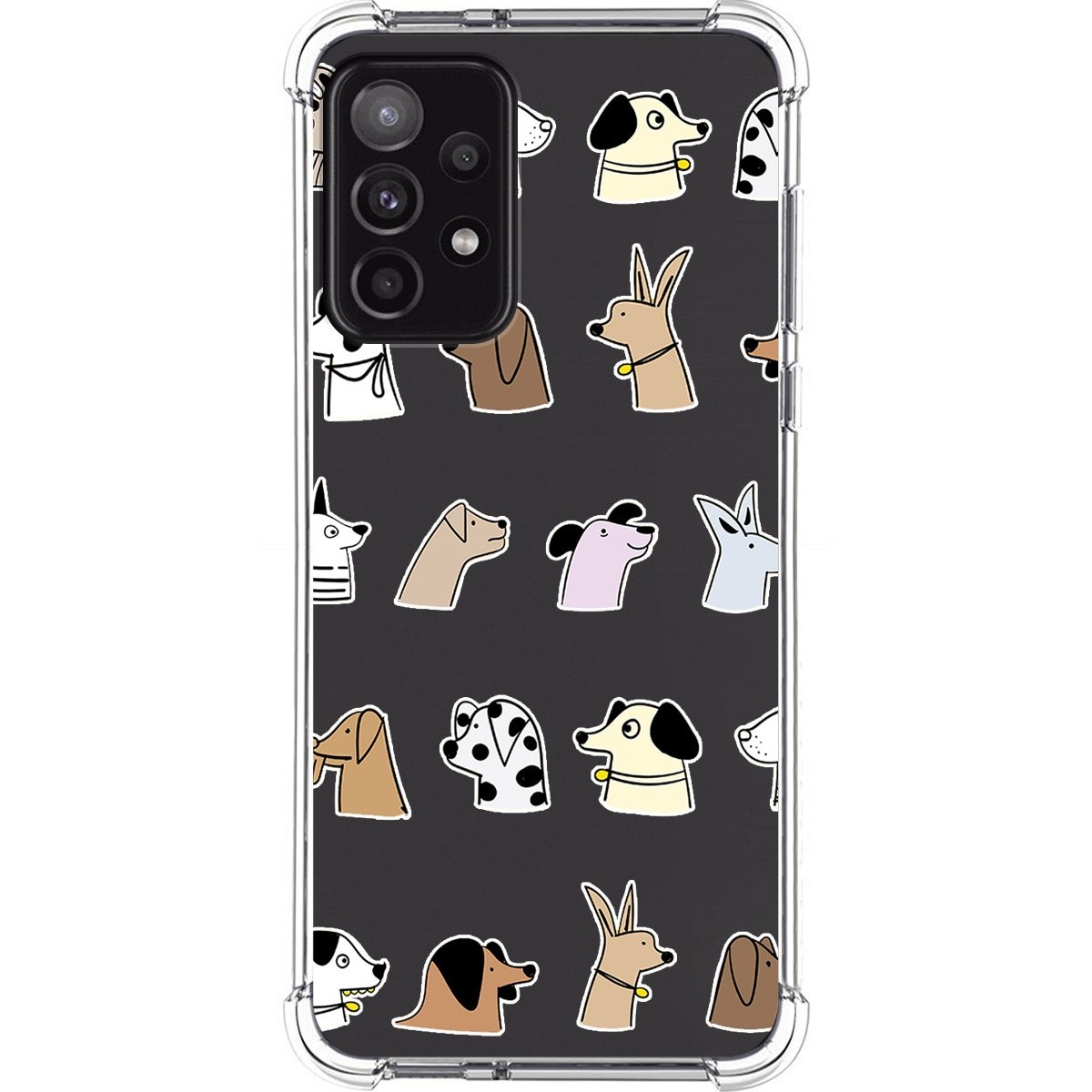 Funda Silicona Antigolpes para Samsung Galaxy A52 / A52 5G / A52s 5G diseño Perros Dibujos
