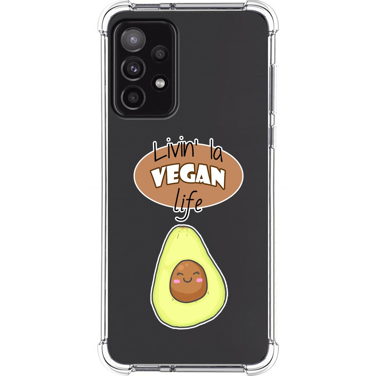 Funda Silicona Antigolpes para Samsung Galaxy A52 / A52 5G / A52s 5G diseño Vegan Life Dibujos