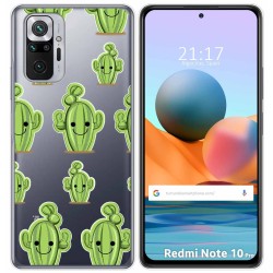 Funda Gel Transparente para Xiaomi Redmi Note 10 Pro diseño Cactus Dibujos