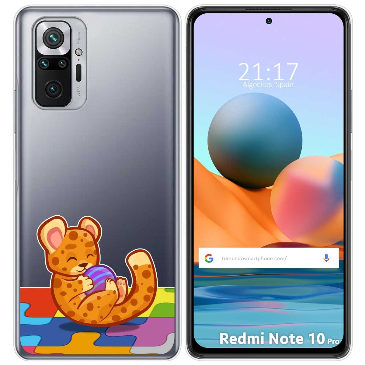 Funda Gel Transparente para Xiaomi Redmi Note 10 Pro diseño Leopardo Dibujos
