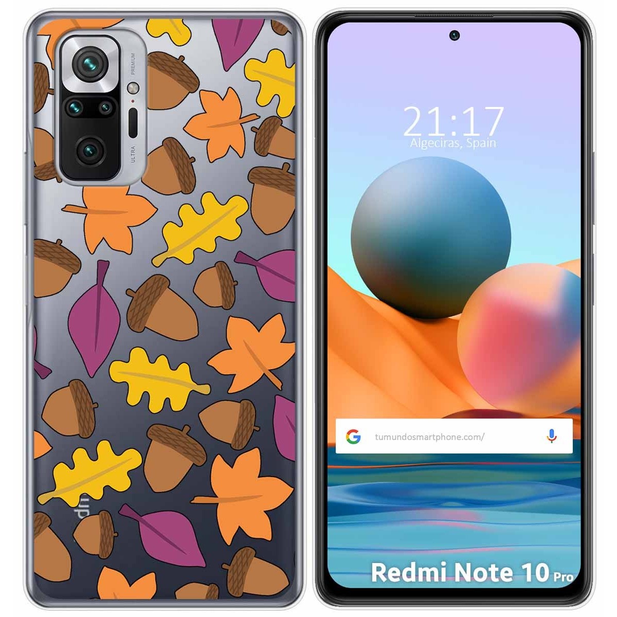 Funda Gel Transparente para Xiaomi Redmi Note 10 Pro diseño Otoño Dibujos