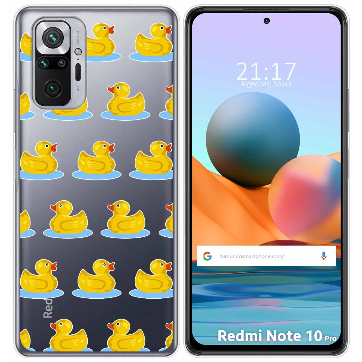 Funda Gel Transparente para Xiaomi Redmi Note 10 Pro diseño Pato Dibujos
