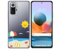 Funda Gel Transparente para Xiaomi Redmi Note 10 Pro diseño Playa Dibujos