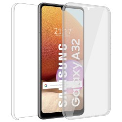 Funda Doble Transparente Pc + Tpu Full Body 360 para Samsung Galaxy A32 4G 2