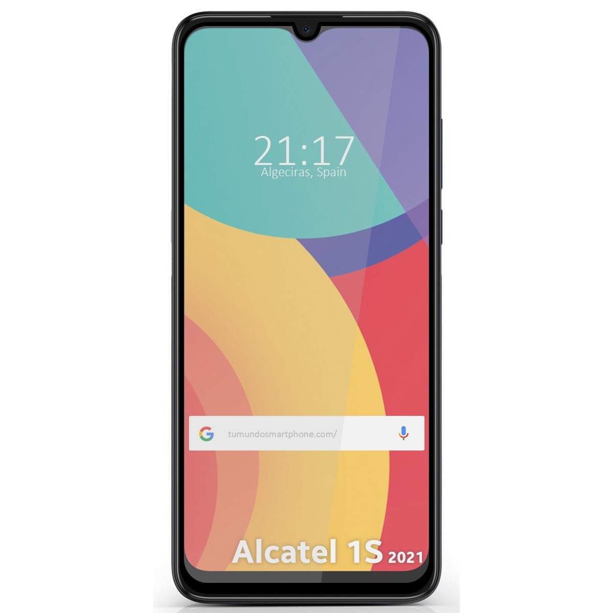 Protector Cristal Templado Completo 5D Full Glue Negro para Alcatel 1S 2021 / 3L 2021 Vidrio